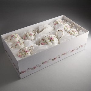 Набор чайный 14 предметов МФ018P/14 &quot;Изабелла&quot; в подарочной коробке