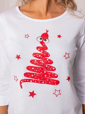 Пижама женская, модель 162, трикотаж (Змейка, красный)