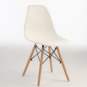 Стул Eames HYH – A304, с деревянными ножками, с спинкой, цвет белый