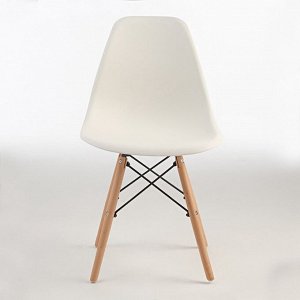 Стул Eames HYH – A304, с деревянными ножками, с спинкой, цвет белый