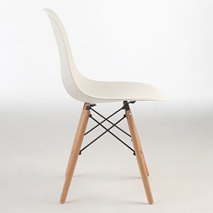 Стул Eames HYH – A304, с деревянными ножками, с спинкой, цвет белый