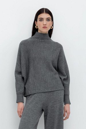 Джемпер(Осень-Зима)+mom (тем.серый меланж)