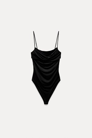 Топ Цвет как на первом фото БОДИ ПОЛИАМИДНЫЙ С ДРАПИРОВКОЙ (BODY AUS POLYAMID MIT DRAPIERUNG) Облегающий корпус из смесовой полиамидной ткани. Присборенный вырез горловины. Узкие регулируемые бретели.