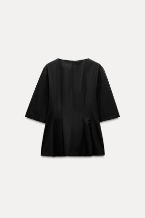 Топ Цвет как на первом фото КОЛЛЕКЦИЯ PEPLE TOP ZW (SCH?SSCHEN-TOP ZW COLLECTION) Топ ZARA WOMAN COLLECTION из смесовой хлопчатобумажной ткани. Круглый вырез горловины и короткие рукава. Индивидуальна
