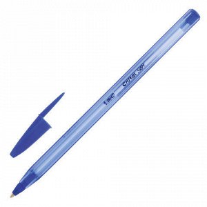 Ручка шариковая масляная BIC "Cristal Soft", СИНЯЯ, корпус т