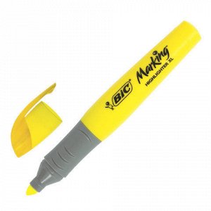 Текстовыделитель BIC "Highlighter XL", ЖЕЛТЫЙ, линия 1,7-5,1