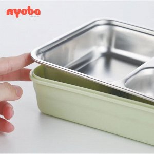 Ланчбокс 4 отсека металлический с крышкой 950мл