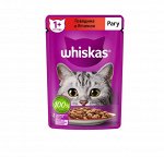 Корм влажный Whiskas для взрослых кошек, рагу с говядиной и ягненком, 75 г