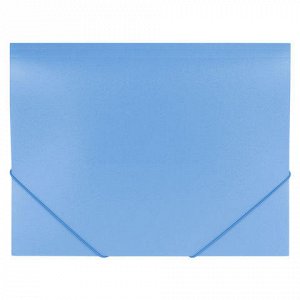 Папка на резинках BRAUBERG Office, голубая, до 300 листов, 5
