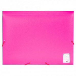 Папка на резинках BRAUBERG Office, розовая, до 300 листов, 5