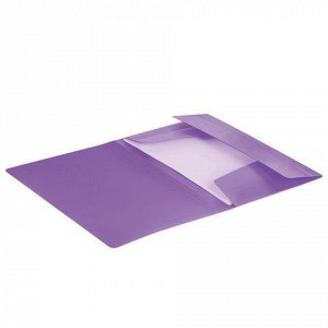 Папка на резинках BRAUBERG Office, фиолетовая, до 300 листов