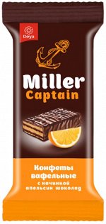 Вафли глазированные CAPTAIN MILLER шоколад-апельсин
