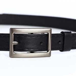 Ремень женский, ширина 1,1 см, пряжка металл, цвет чёрный
