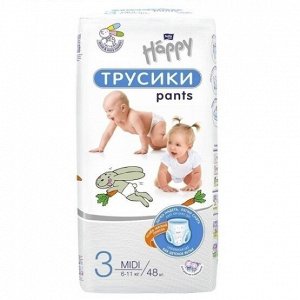 Подгузники-трусики Bella Baby Happy 3 midi (6-11 кг) 48 шт