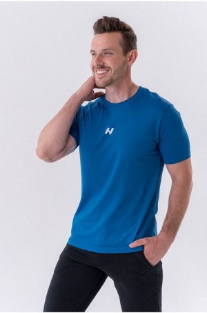 Мужская футболка NEBBIA Classic T-shirt “Reset” (синий)(327)