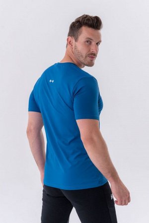 Мужская футболка NEBBIA Classic T-shirt “Reset” (синий)(327)