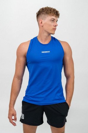 Мужская майка NEBBIA Active Tank Top DYNAMIC (синий)(349)