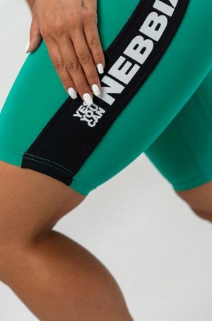 Велошорты NEBBIA High Waisted Biker Shorts ICONIC (зеленый)(238)