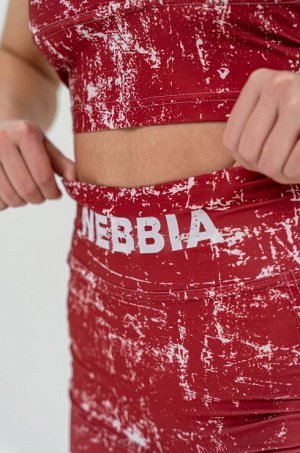 Велошорты NEBBIA High waisted leggings shorts 5? HAMMIES (Красный)(615)