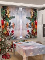Фотоскатерть для кухни Новогодняя коллекция 102