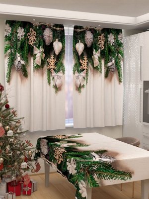 Фотошторы для кухни Новогодняя коллекция 308