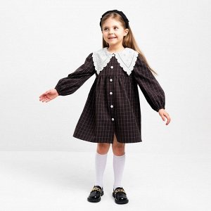 Платье детское с воротником KAFTAN 34 (122-128 см), цвет черный