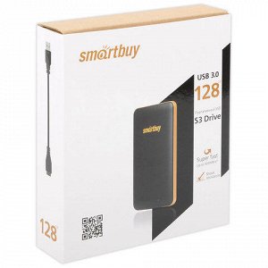 Диск жесткий внешний SSD 128GB SMARTBUY S3 Drive USB 3.0, че