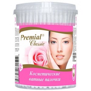 PREMIAL Ватные палочки Classic (цилиндр) /100