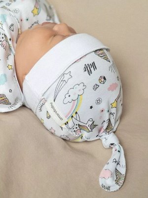 Пеленка (кокон на молнии) с шапочкой Amarobaby (Soft Hugs)  Единороги
