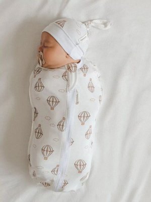 Пеленка (кокон на молнии) с шапочкой Amarobaby (Soft Hugs)  Воздушные шары