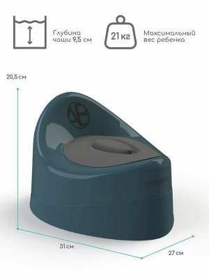 Горшок детский с крышкой  AMAROBABY Fort, бирюзовый