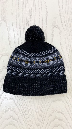 Шапка с помпоном «Виктор» (джинс)