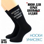 Hobby Line 28-22 Носки унисекс с прикольным принтом &quot;носки для серых школьных будней&quot;