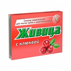 Смолка жевательная "Живица" (с клюквой), блистер 0,8 г №5, в инд. уп "Алтайский нектар"