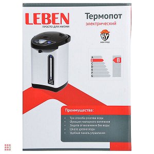 LEBEN Чайник-термопот 3,8л, 750Вт, автоматич. поддержание температуры