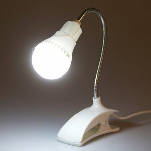 Лампа на прищепке "Свет" белый 13LED 1.5W провод USB 4x9x31.5 см