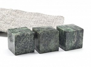Камни для охлаждения напитков 3 кубика из змеевика 20*20мм