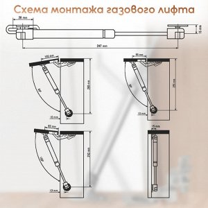 TUNDRA Газовый лифт ТУНДРА GL080GR, 80N, цвет серый