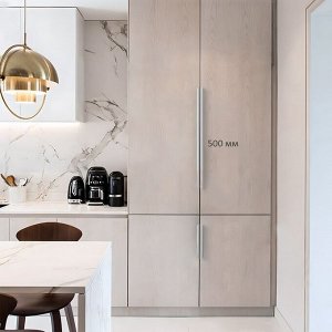 Ручка CAPPIO RT001CP, L=500 мм, м/о 288 мм, цвет матовый хром