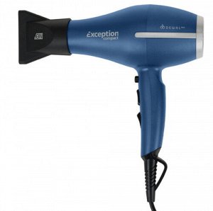 Фен DEWAL EXCEPTION Compact 2200  синий, компактный   2200 Вт, ионизация, 2 насадки