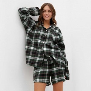 Пижама женская (рубашка и шорты) KAFTAN размер, зелёный