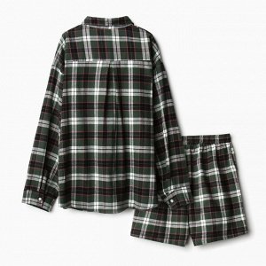 Пижама женская (рубашка и шорты) KAFTAN размер, зелёный
