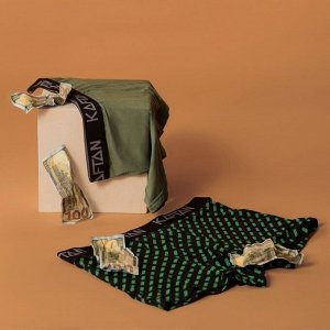 Набор трусов KAFTAN Be Rich=2 штуки, чёрный/хаки