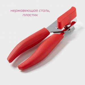 Нож консервный Доляна «Волна», 20 см, цвет красный