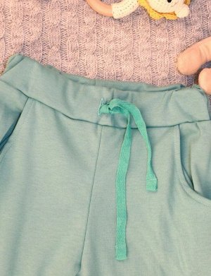 Комплект детской домашней одежды из трикотажа с принтом Разные зверушки цвет Зеленый ЕЖ