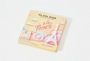 ALVIN D'OR ALF-09 Палетка теней д/век "Alvin D'or" "Париж, я люблю тебя"  A LA FRENCH, 9 в 1. 11,8г.