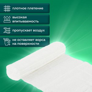 Бинт марлевый стерильный 10см х 5м, плотность 32(±2) г/м2, индивидуальная упаковка, NF, ш/к 80636