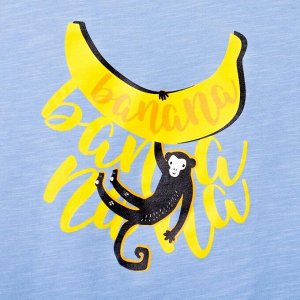 Футболка женская KAFTAN "Banana", голубая, р-р 48-50, 100% хлопок