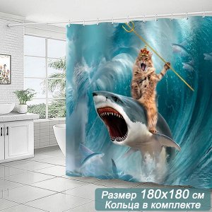 Шторка для душа 3D-принт 180х180 см