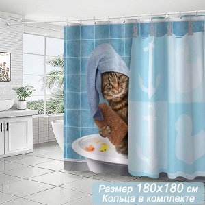Шторка для душа 3D-принт 180х180 см